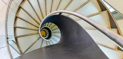 London – spiral staircase inside Cheyne Capital's London office