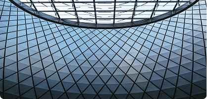 New York – geometric glass atrium roof